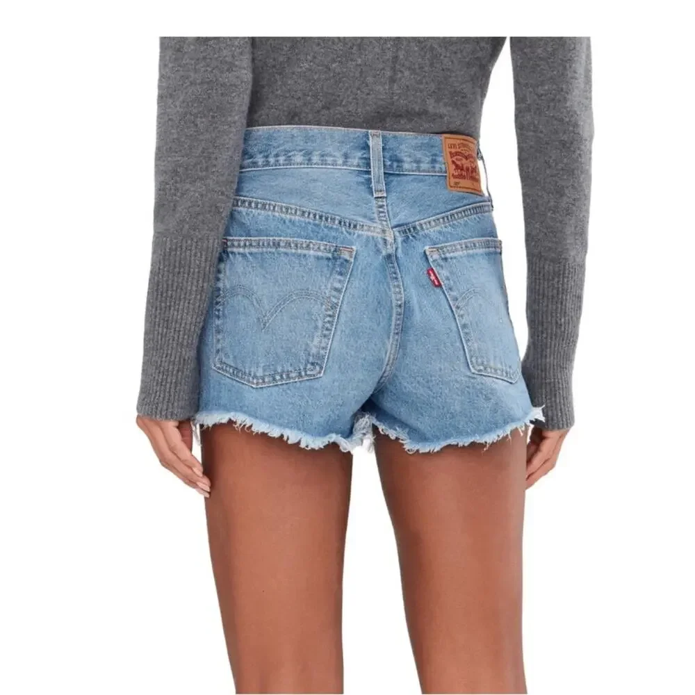 Levi’s 501 Original Fit Distressed High Rise Denim Cut Offs